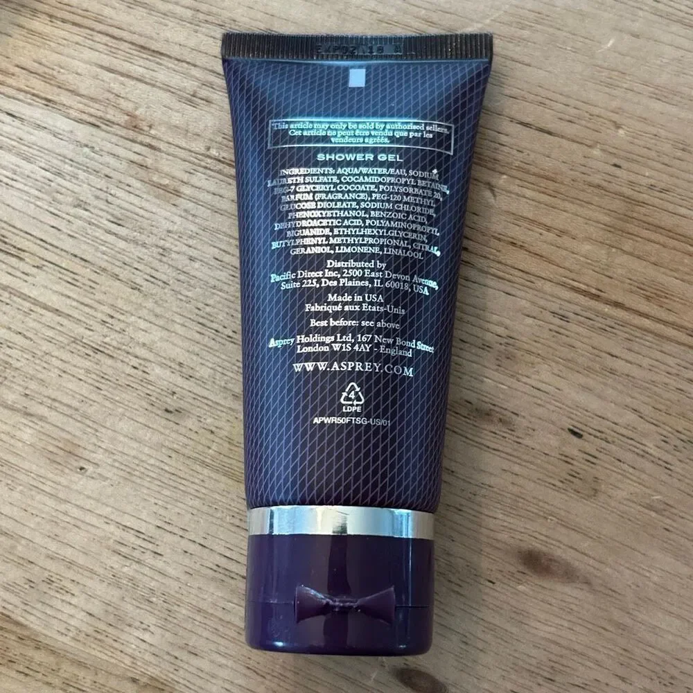 NEW - Asprey London moisturizing shower gel 1.7 ounces